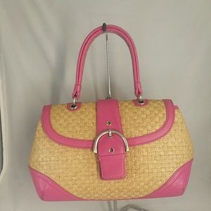 Preston & York  Summertime Straw Satchel Handbag
